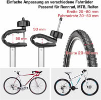 CXWXC Kerékpár Crossbar Adapter 32kg - Állítható Felső Cső Adapter 6