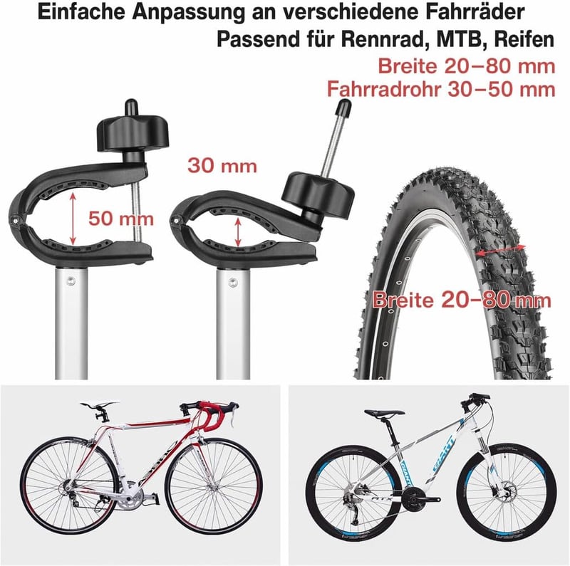 CXWXC Kerékpár Crossbar Adapter 32kg - Állítható Felső Cső Adapter