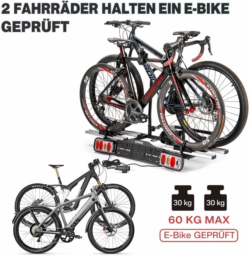 CXWXC Kerékpár Crossbar Adapter 32kg - Állítható Felső Cső Adapter