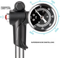 Pompă pentru suspensie bicicletă CXWXC 300 PSI cu manometru, pentru furci MTB de înaltă presiune și amortizoare spate, pompă de aer 2