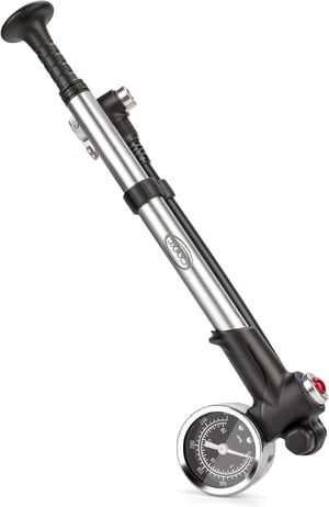 Pompă pentru suspensie bicicletă CXWXC 300 PSI cu manometru, pentru furci MTB de înaltă presiune și amortizoare spate, pompă de aer