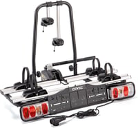 Suport bicicletă pentru cârlig de remorcare CXWXC, pentru biciclete electrice și convenționale, 2 biciclete, eliberare rapidă, adaptor 13-7 pini, universal, aerodinamic 1
