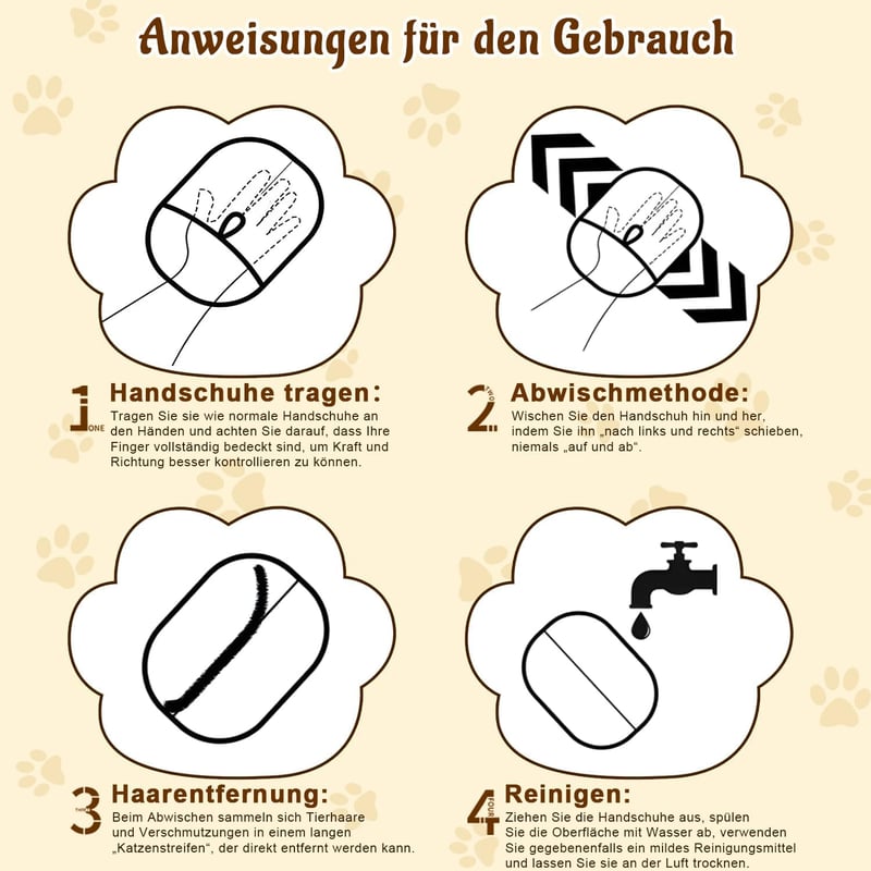 CXYP Szőreltávolító Mágneses Kesztyű Háziállat Szőrszedéshez - 1 Items