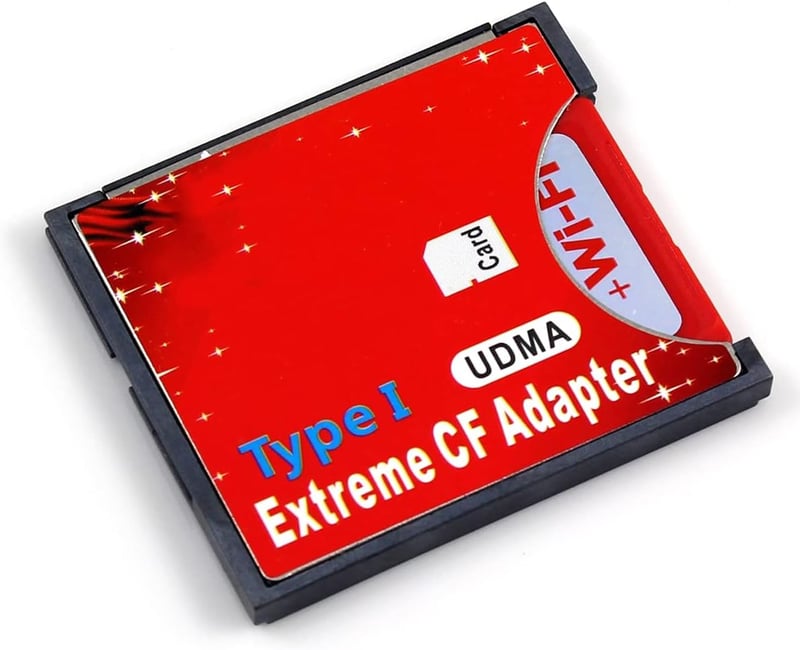 CY Dual Slot MicroSD TF Compact Flash CF Adapter Nikon Canon Kamerához - red