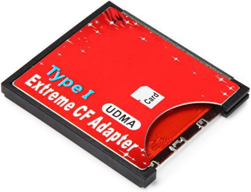 CY Dual Slot MicroSD TF Compact Flash CF Adapter Nikon Canon Kamerához - red
