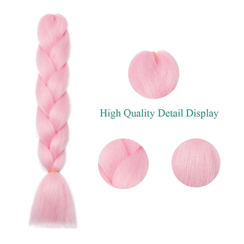 Cybelleza 24 Inches Jumbo Fonott Hajhosszabbítás - Rózsaszín Szintetikus Kanekalon Haj Afro Box Fonáshoz - Tartós Műhaj Copf

AI: Cybelleza 