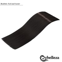 Cybelleza Csatos Hajhosszabbítás - 8 Részes, 60 cm, Egyenes Műhaj, Sötétbarna, Természetes Hatású, Tartós Copfok Nőknek 6