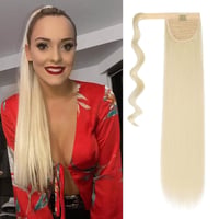 Cybelleza Csatos Lófarok Póthaj - 55 cm Egyenes Hajhosszabbítás, 100g Műhaj Copf, Világosszőke Hajdúsító Nőknek 1
