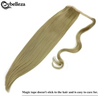 Cybelleza Csatos Lófarok Póthaj - 60 cm Egyenes Hajhosszabbítás Natúr Szőke, 125g, Hajdúsító Copf Nőknek, Hipoallergén 5