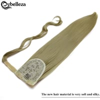 Cybelleza Csatos Lófarok Póthaj - 60 cm Egyenes Hajhosszabbítás Natúr Szőke, 125g, Hajdúsító Copf Nőknek, Hipoallergén 4