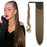 Cybelleza Csatos Lófarok Póthaj - 60 cm Egyenes Hajhosszabbítás, 125g, Aranybarna, Hipoallergén, Tartós Hajsűrítés Nőknek 1