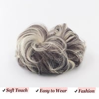 Cybelleza Hajkonty Scrunchie - 35g Hullámos Műhaj Gumival, Kontyhoz és Feltűzött Frizurákhoz, Sötétbarna és Szőke Színben 5