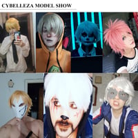 Cybelleza Sötétbarna Rövid Anime Paróka - Egyenes és Hullámos Cosplay Műhaj Férfiaknak és Nőknek, Farsangi Jelmezhez, Sapkával 4