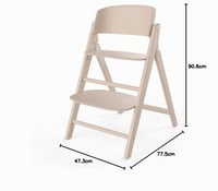 Cybex Gold Click & Fold 4-v-1 rastúca stolička na kŕmenie, set – od novorodenca do 99 rokov, Light Natural, buk/bavlna 8