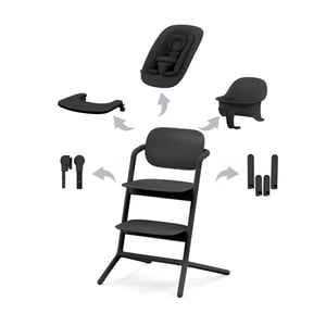 Cybex Gold LEMO 4in1 set hranilica, 0-99 godina, ležaljka, set za bebe, pladanj za hranjenje, umetak za novorođenčad i adapter, bukva/aluminij/plastika, Stunning