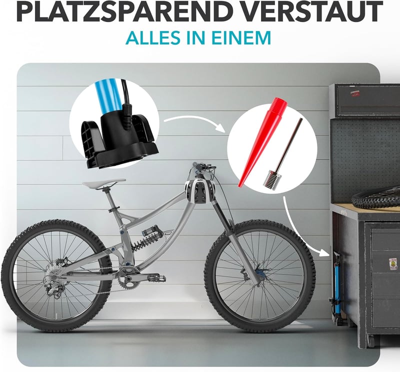 CYCLEHERO Kerékpár Pumpa Nyomásmérővel - Összes Szelep Típushoz