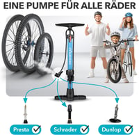 CYCLEHERO Kerékpár Pumpa Nyomásmérővel - Összes Szelep Típushoz 3