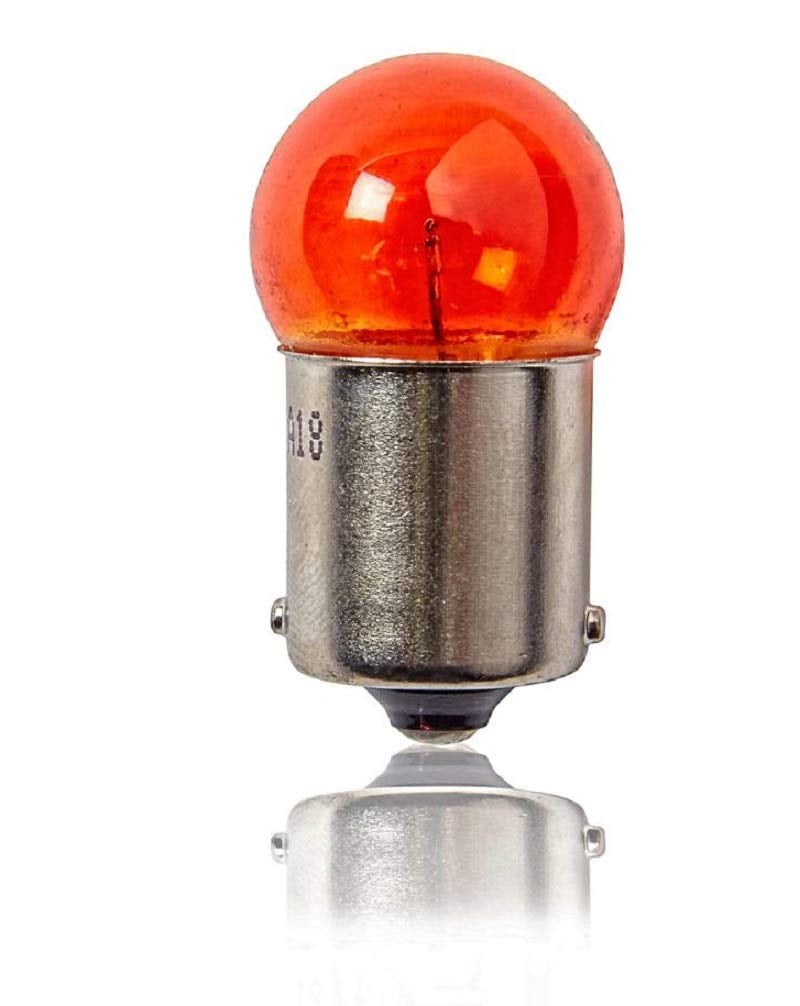cyclingcolors 12V 10W BA15S Oranžová žiarovka do brzdového svetla, smerovky, zadného svetla, stop svetla, pre motocykle a mopedy, vonkajšie osvetlenie