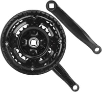 Angrenaj pedalier cyclingcolors cu trei foi 24-34-42 dinți, brațe 170 mm, pentru bicicletă MTB, negru, universal 1
