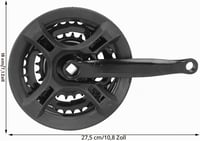 Angrenaj pedalier cyclingcolors cu trei foi 24-34-42 dinți, brațe 170 mm, pentru bicicletă MTB, negru, universal 4