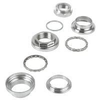 cyclingcolors Hlavové zloženie na bicykel 1 palec so závitom oceľové chrómové strieborné s klietkovými ložiskami 26,4 mm 2