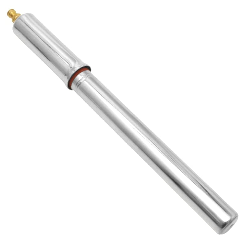 Pompă de mână pentru bicicletă cyclingcolors din oțel cromat, 300 mm, pentru valve Presta și Schrader, cu furtun și cleme de fixare, pentru biciclete urbane și vintage
