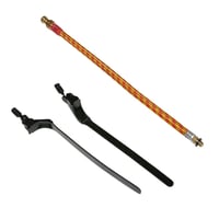 Pompă de mână pentru bicicletă cyclingcolors din oțel cromat, 300 mm, pentru valve Presta și Schrader, cu furtun și cleme de fixare, pentru biciclete urbane și vintage 3