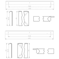 cyclingcolors Munkalap Csatlakozó Profil 38 mm Záró Szalag 0 mm Sugár 600 mm Konyhai Munkalaphoz Jobb Oldali Matt Fekete 2