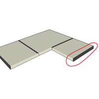 cyclingcolors Munkalap Csatlakozó Profil 38 mm Záró Szalag 0 mm Sugár 600 mm Konyhai Munkalaphoz Jobb Oldali Matt Fekete 3