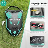 CyConncet Kültéri szolár camping zuhany TPU zuhanytáska 25L fekete kézi zuhanyfej 6,6 gallon strandhoz 5