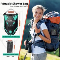 CyConncet Kültéri szolár camping zuhany TPU zuhanytáska 25L fekete kézi zuhanyfej 6,6 gallon strandhoz 6