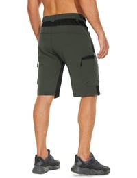 Pantaloni scurți de drumeție pentru bărbați Cycorld, verzi, mărimea XXL, 6 buzunare, respirabili, cu uscare rapidă, ușori, pentru ciclism MTB, tip cargo bermude, trekking 2
