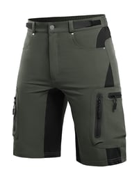 Pantaloni scurți de drumeție pentru bărbați Cycorld, verzi, mărimea XXL, 6 buzunare, respirabili, cu uscare rapidă, ușori, pentru ciclism MTB, tip cargo bermude, trekking 1