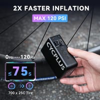 CYCPLUS AS2 Pro Max vezeték nélküli kerékpár pumpa 120 PSI, automata leállítás, Presta és Schrader szelep 4