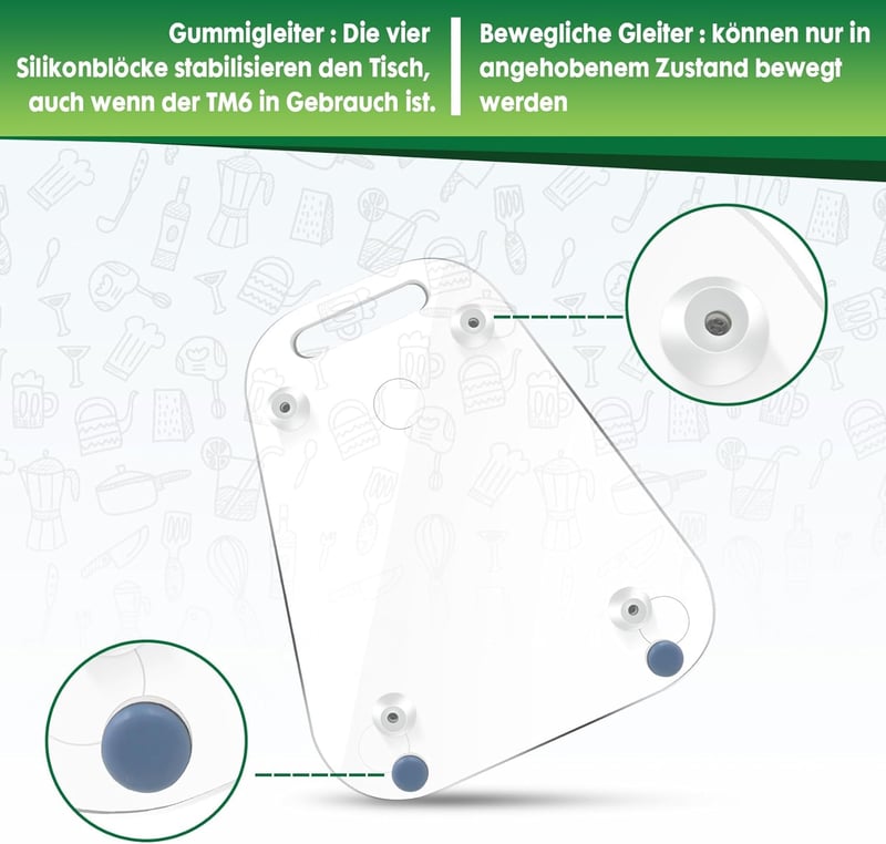 Cyeehxin TM6 csúszótábla Vorwerk TM5 TM6 processzorhoz átlátszó