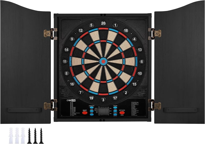 CyeeLife ZD01K elektromos dartboard, 65 játékvariáció, 12 darts, 1-8 játékos