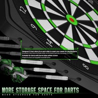 CyeeLife Elektronikus Darts Tábla - 8 Játékos, 34 Játékmód, 255 Variáció, Puha Nyilakkal és Kiegészítőkkel, Fekete, ZD01J Modell 5