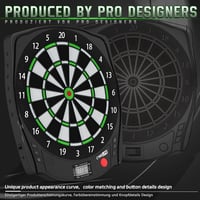 CyeeLife Elektronikus Darts Tábla - 8 Játékos, 34 Játékmód, 255 Variáció, Puha Nyilakkal és Kiegészítőkkel, Fekete, ZD01J Modell 2
