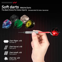 CyeeLife soft tip darts nyílkészlet elektronikus táblához - 18 db 3