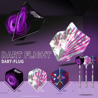 CyeeLife Tungsten Dartpipa 23g Profi Acél Nyilak 3 Szárral 9 Tollal - Purple 5