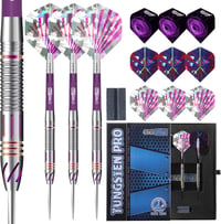 CyeeLife Tungsten Dartpipa 23g Profi Acél Nyilak 3 Szárral 9 Tollal - Purple 1