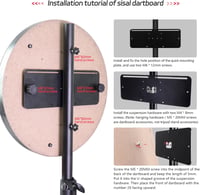 CyeeLife ZD04A Professzionális Darts Állvány - Acél Szerkezetű Dartboard Tartó Klasszikus és Elektronikus Dart Táblákhoz, Fekete 6