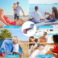Cyiecw Terry Cloth Napozóágy Védőhuzat 75x210cm Zsebekkel Mikroszálas Strandtörölköző 4