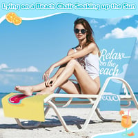 Cyiecw Terry Cloth Napozóágy Védőhuzat 75x210cm Zsebekkel Mikroszálas Strandtörülköző 2