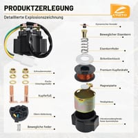 Cyleto Relé štartéra Magnetický spínač pre GY6 4-taktný motor 50cc 150cc 200cc 250cc ATV Dirt Bike Skúter Go Kart Quad Pit Bike Moped Roketa SSR 3