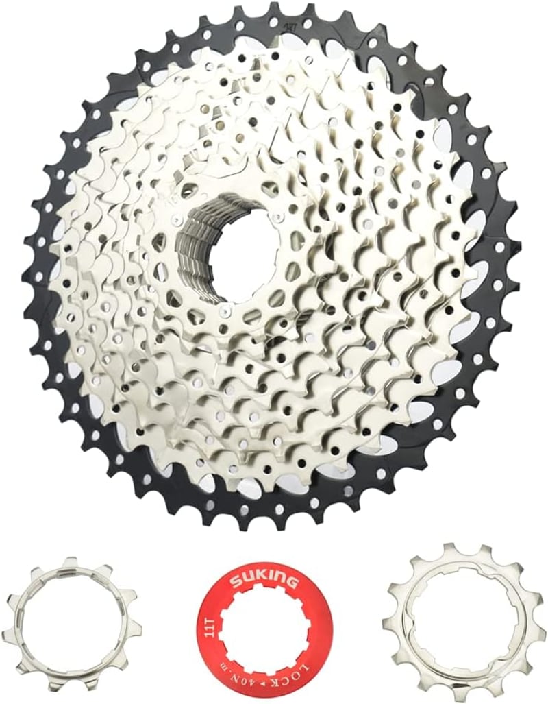 CYSKY 10 Sebességes Alumínium Kazetta 11-42T - Könnyű Fogaskeréksor Országúti és MTB Kerékpárokhoz, BMX Kompatibilis