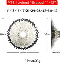 CYSKY 10 Sebességes Alumínium Kazetta 11-42T - Könnyű Fogaskeréksor Országúti és MTB Kerékpárokhoz, BMX Kompatibilis 2