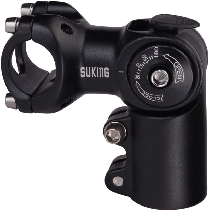 CYSKY Állítható Kerékpár Váll 31.8 60mm Fekete MTB Stem 0-90°