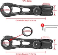 CYSKY Kerékpár Váll 31.8/25.4mm Állítható ±90° MTB Stem Riser 2