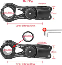 CYSKY Kerékpár Váll 31.8/25.4mm Állítható ±90° MTB Stem Riser 2